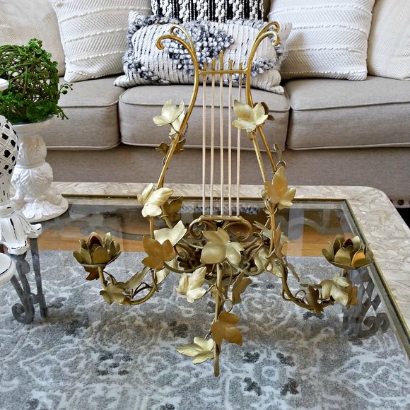 GORGEOUS Ornate VINTAGE CENTERPIECE Candle Holder